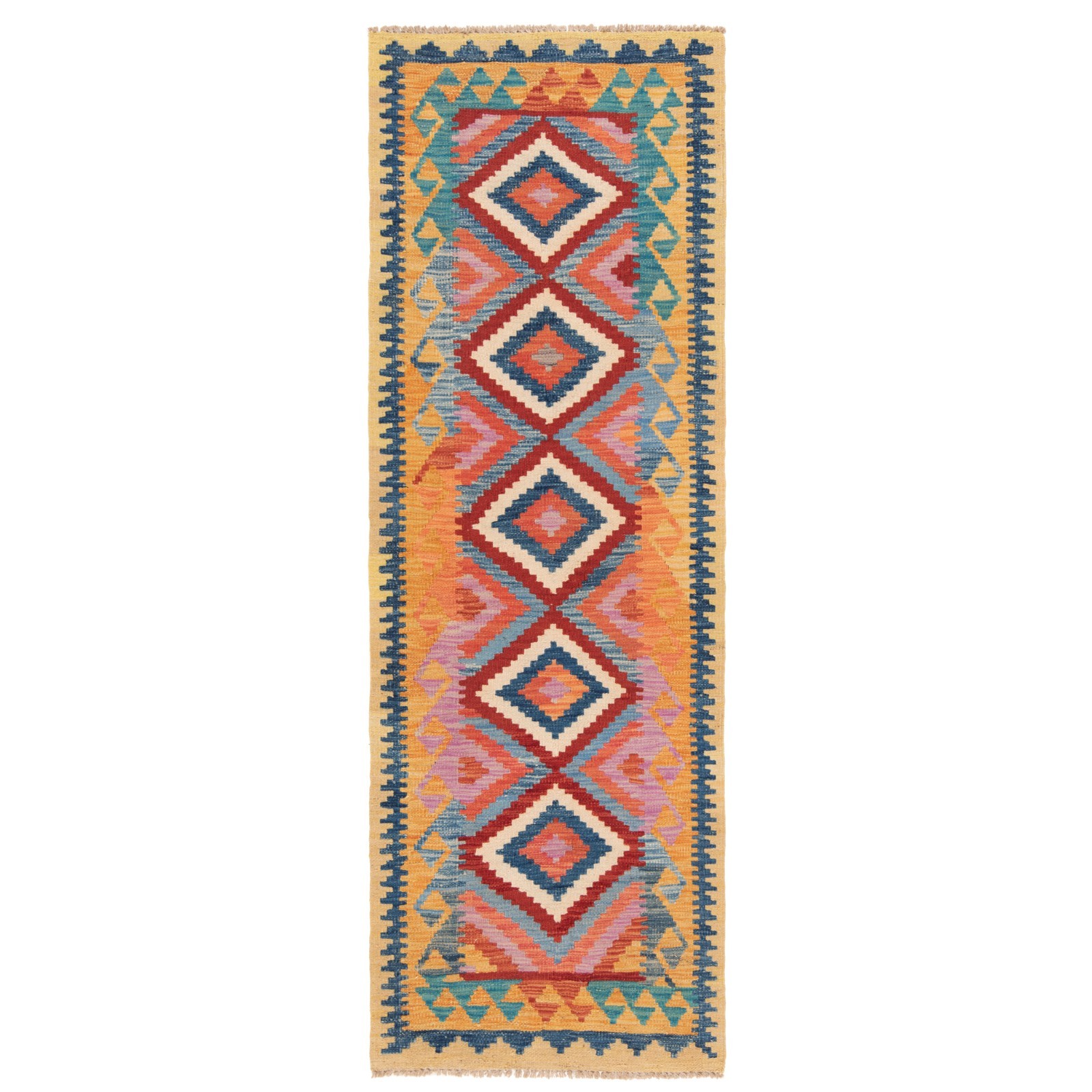 Kelim Afghan 201X71 Cm Handwoven Oriental Carpet Rug Runner gallery