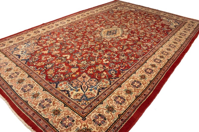 Oversized Semi-Antique Handmade Wool Oriental Rug Classic Floral Carpet 10X16 ft gallery