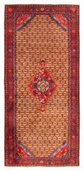Vintage Hand-Knotted Area Rug 4’11” x 10’8″ Traditional Oriental Wool Carpet