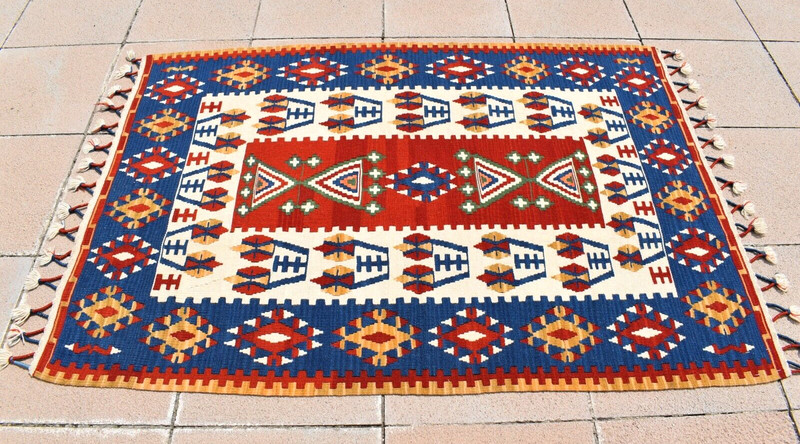 Turkish Rug 44'' x 61'' Anatolian Konia Rug Organic Wool Rug Home Decor Area Rug gallery