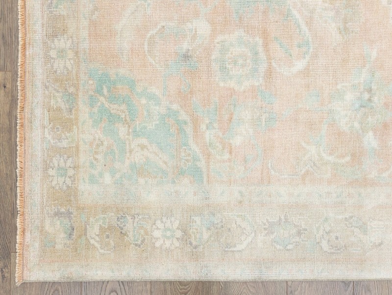 Vintage Turkish Oushak Rug – Coral Wool Oriental – 6'3x9'3 ft Living Room gallery