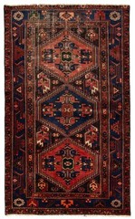 Vintage 4’1″ x 6’9″ Traditional Hand Knotted Vegetable Dye Wool Area Rug