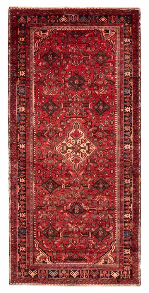 Vintage Hand-Knotted Area Rug 4'8" x 9'7" Traditional Oriental Wool Carpet