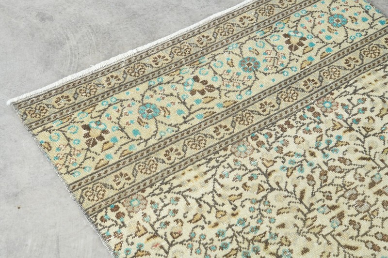 Oushak Runner Rugs Turkish Hand-Knotted Hallway Carpet Vintage Rug 2x10 ft 1186 gallery