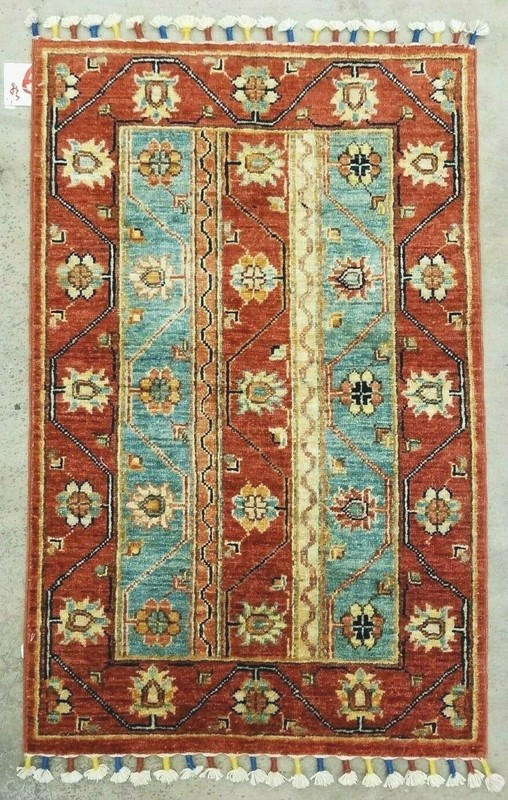 2'X3' UNIQUE HAND-KNOTTED CAUCASIAN SHIRVAN KAZAK TRIBAL VINTAGE WOOL MUTED RUG gallery