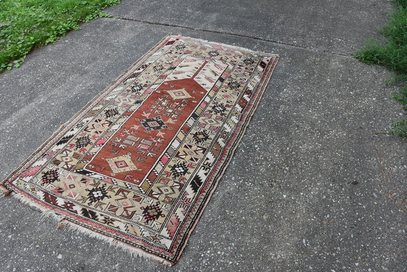 Antique Caucasian Rug Kazak Shirvan 3.5x6 gallery
