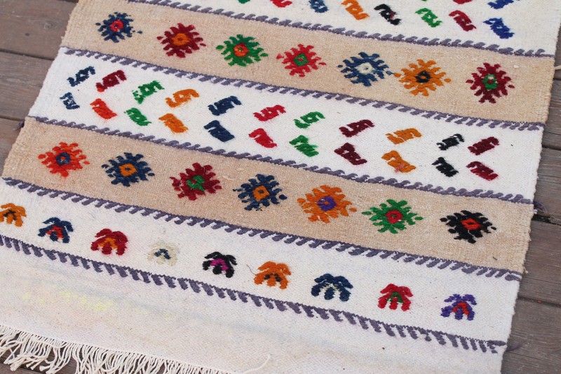 Turkish Kilim Rug 22''x51'' Hand Woven Konya Cicim Kilim 58x130cm Vintage Kilim gallery