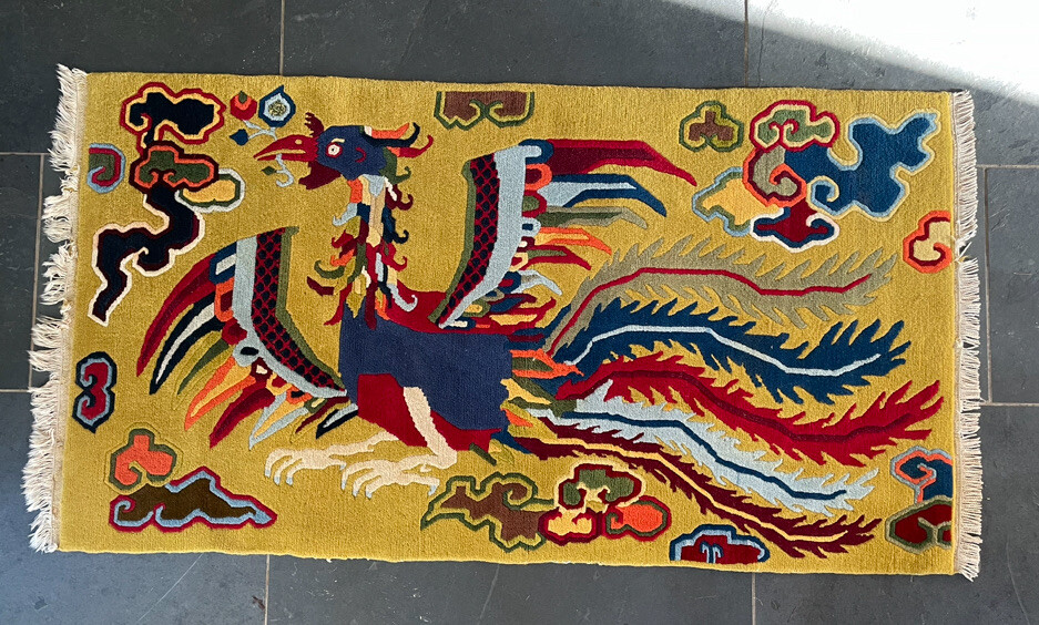 Vintage Tibetan Dragon Rug Size 3'4''x5'7'' gallery