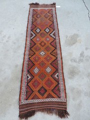 2x7ft. Handwoven Geometric Sumak Wool Runner