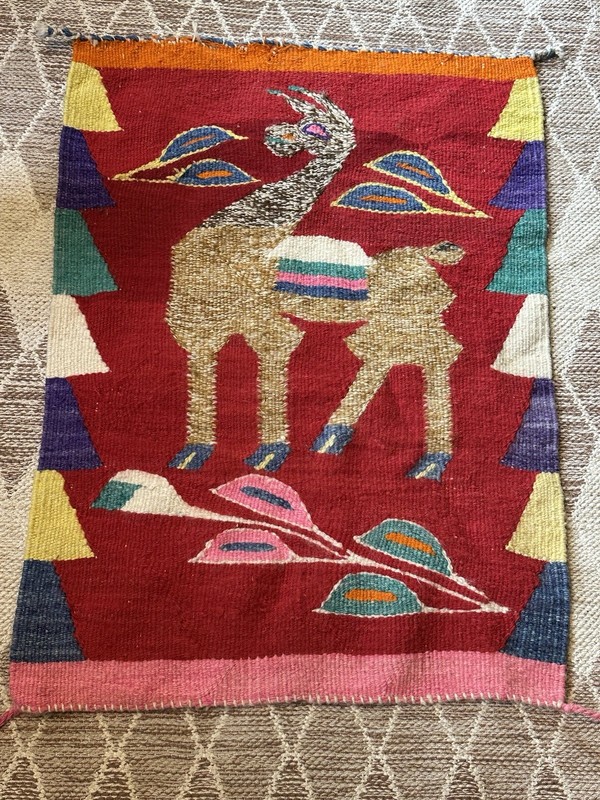 Antique Wool Textile Art Rug Bolivian gallery