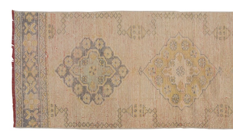 Turkish Runner,Vintage Runner,Oushak Rug,Floor Rug,Runner Rug, 2'6 X 10'10 feet gallery