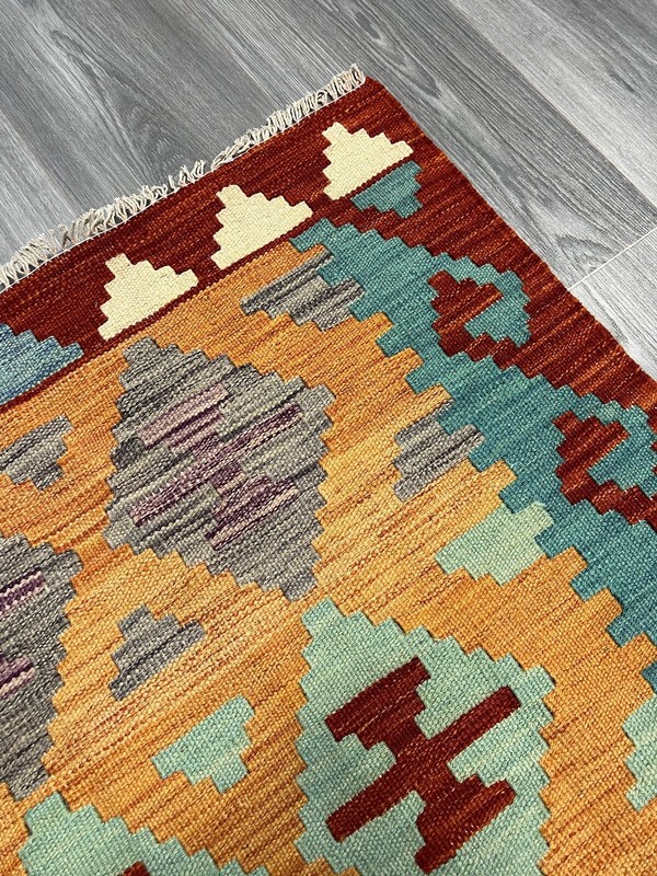Vintage Kilim Traditional Hand Made Oriental Wool Kilim 5ftx3.2ft 145cmx103cm gallery