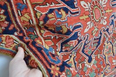 WONDERFUL ANTIQUE RARE SMALL SERAPI HERIZ RUG