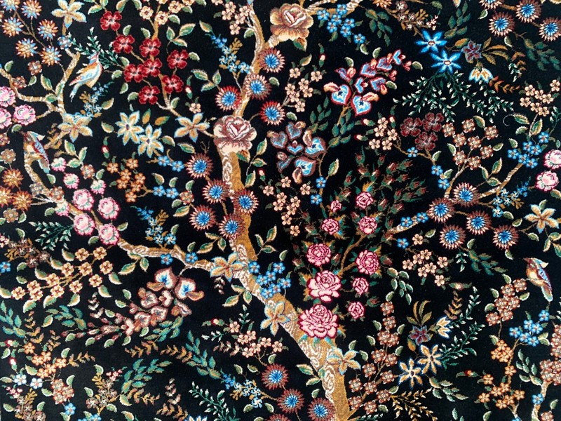 New Pictorial Rug Hi Qaulity Power Loomed Tree of Life Silk Carpet 3x4 ft gallery