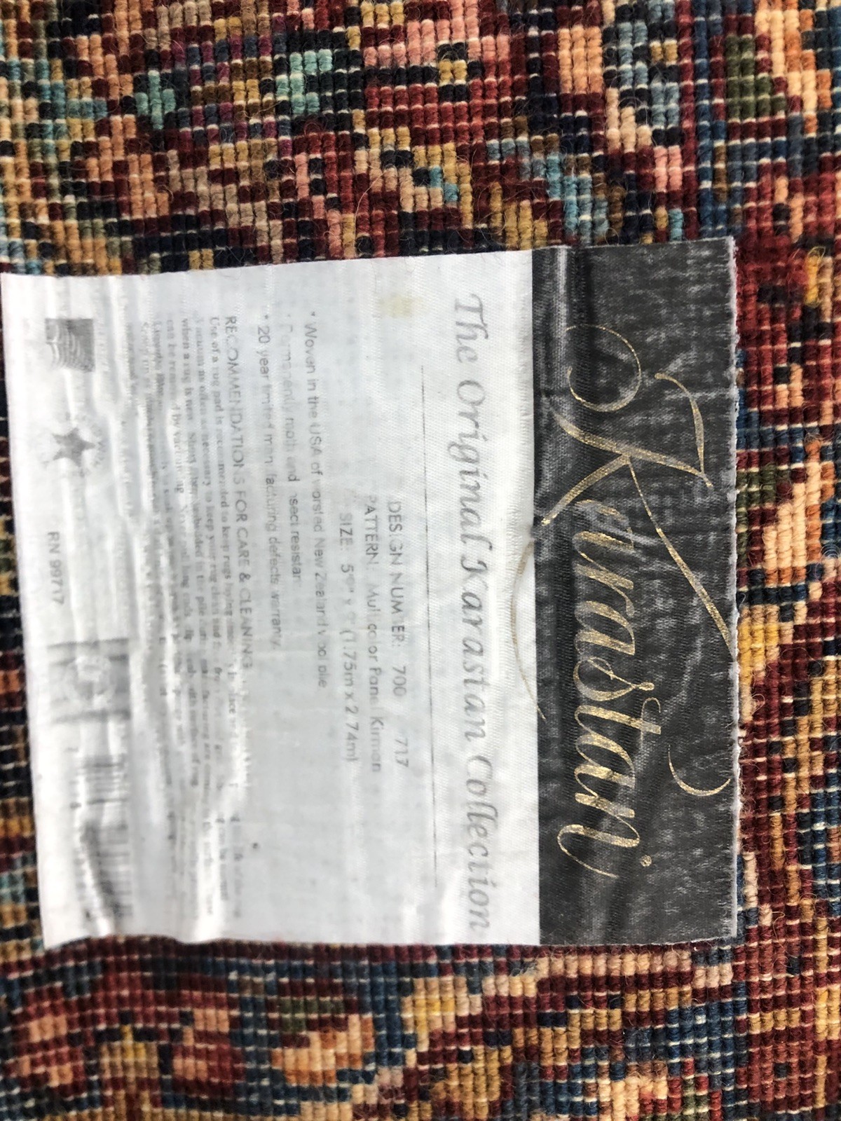 Karastan Panel Kirman Rug #717 Vintage Wool Karastan 5.9 x 9 Original 700 Series gallery