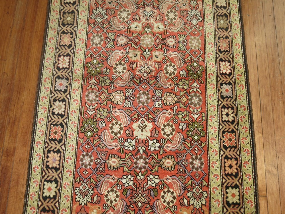 Antique Caucasian Karabagh Rug Runner Gallery Size 3'6''x13'2''