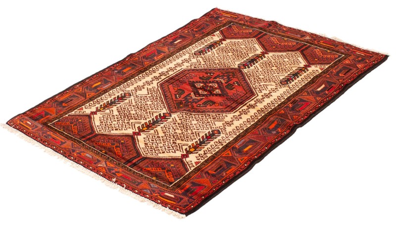 Vintage Hand-Knotted Area Rug 4'2" x 6'3" Traditional Oriental Wool Carpet gallery