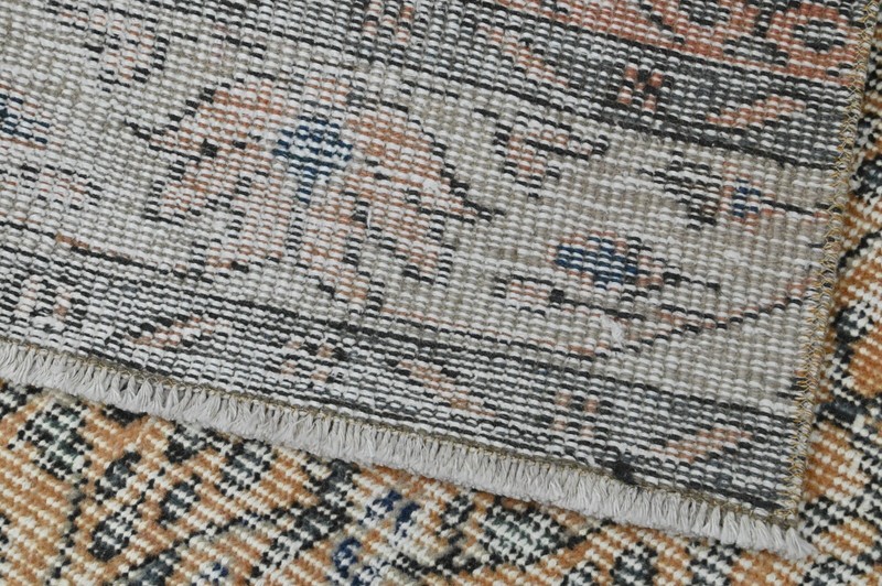 Vintage Turkish Runner Rug 2x9ft Wool Anatolian Handmade Hallway Oushak ORANGE gallery