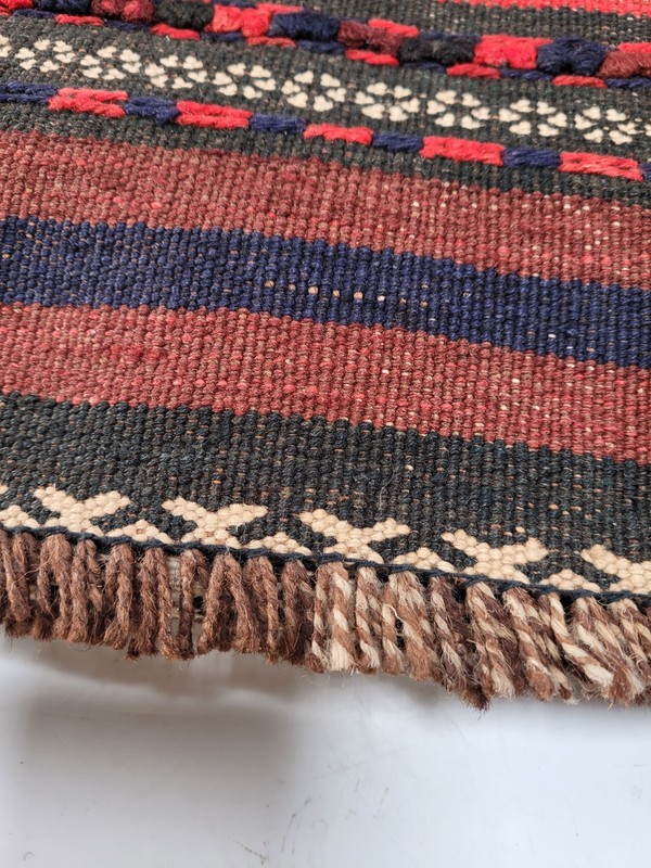 Hand Woven Vintage Afghan Maldari Kilim Runner Rug Tribal Runner Rug 120"x26" gallery