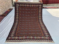 4’4×6’2 ft Vintage Afghan Sumak Kilim Rug Handmade Wool Tribal Flat Weave Carpet