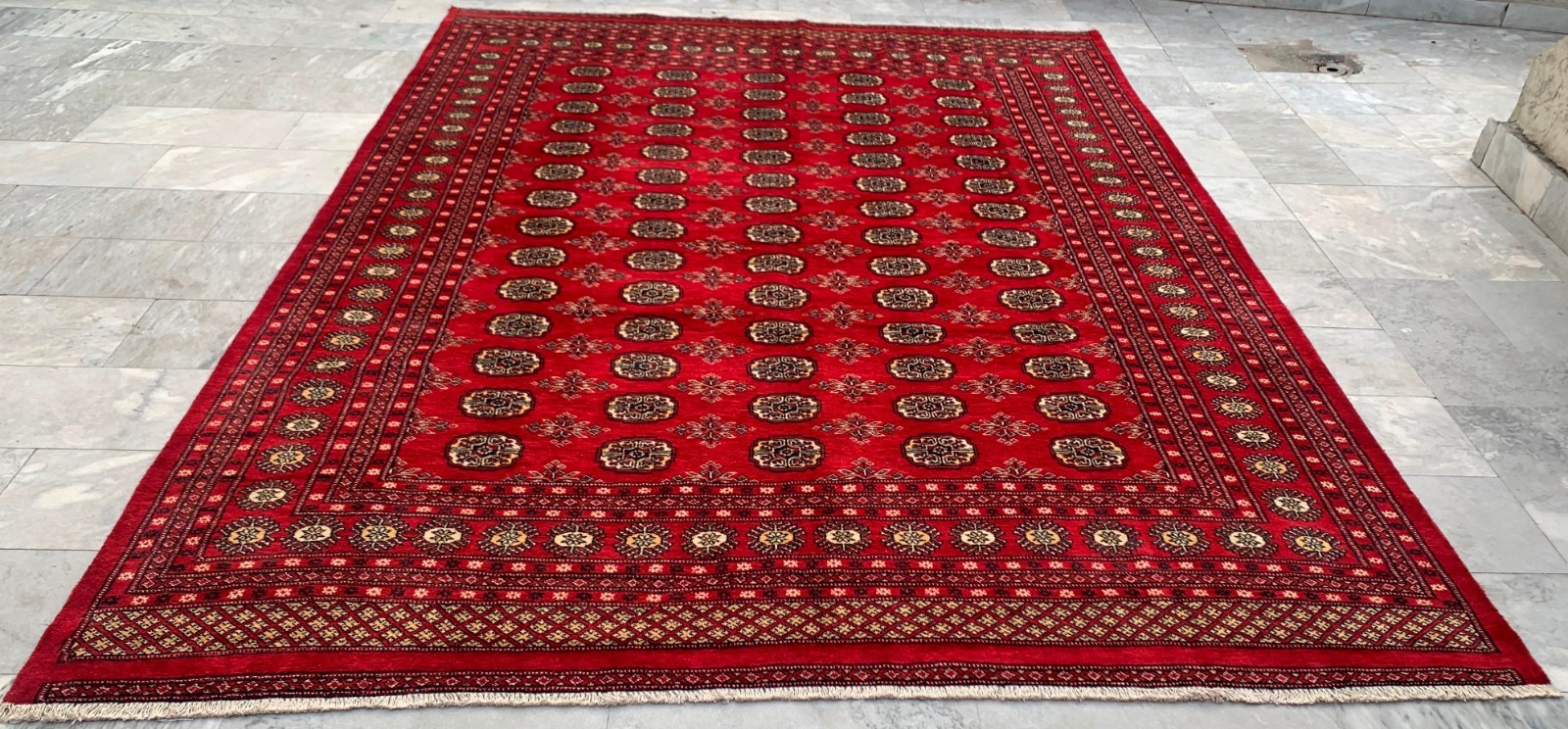 Vintage Afghan Rug, Hand-Knotted Wool, Traditional Area Carpet (8x11 ft.) gallery