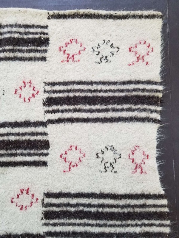 Fine Vintage Traditional Hand Made Oriental Wool Black White Kilim 256x148cms gallery