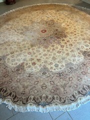 11X11HANDMADE RUG MASTERPIECE ONE OF THE KIND WOOL AND SILK OVER SIZE