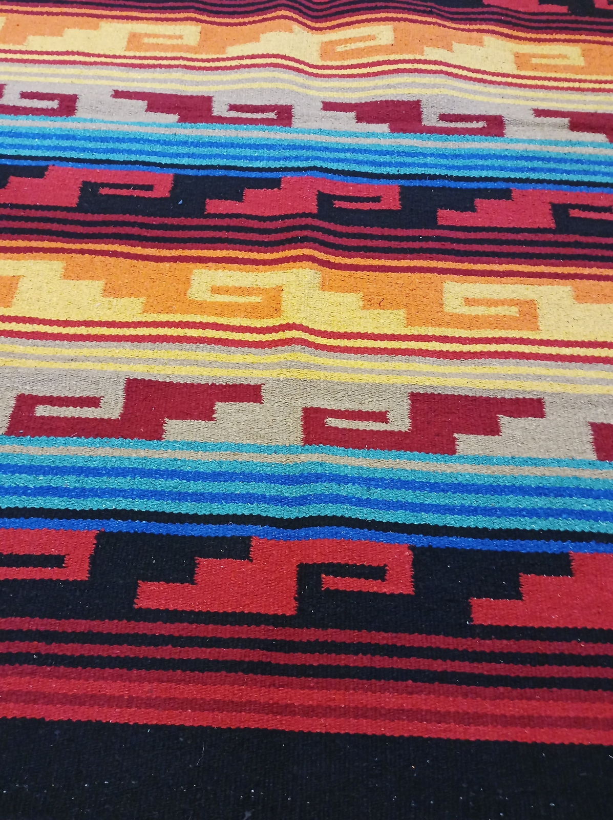 Handwoven Southwest Design Acrylic Rug; 4'x6'; HAZT4X6-24 gallery