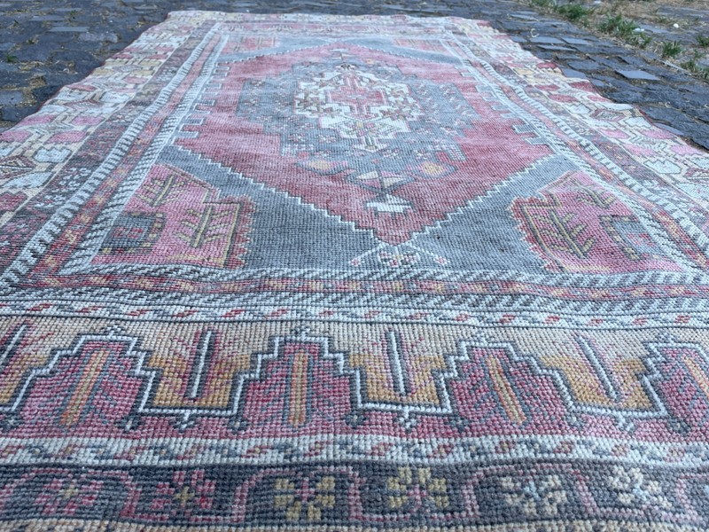 Home Decor Rug, Turkish Vintage Rug, Boho Decor Rug, 3,8 x 7,4 ft gallery