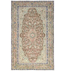 Handmade Semi-Antique Oriental Rug Muted Colors Distressed Decor Carpet 6X10 ft