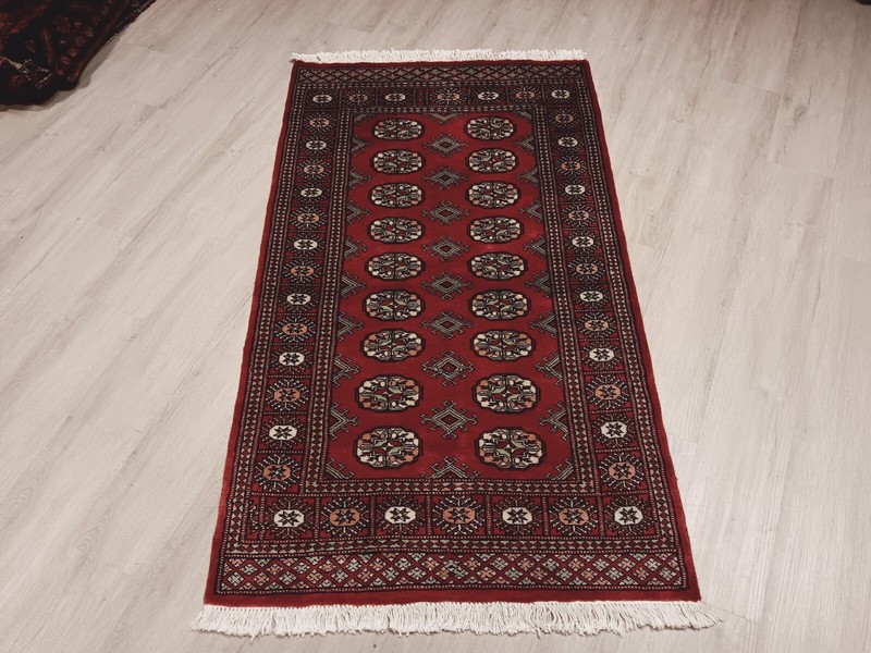 3x5 All-over-Pattern Deep Red Handmade-Turkish-Knotted Fine Soft Wool Rug 586342 gallery