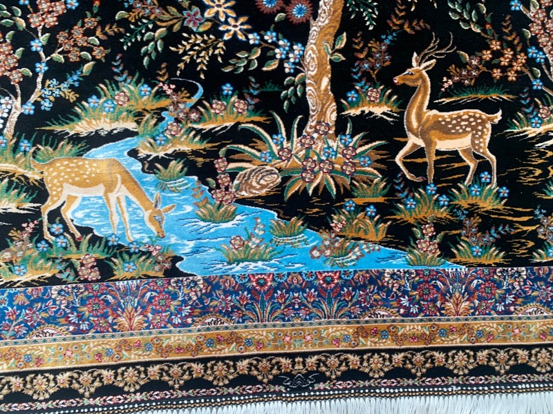 New Pictorial Rug Hi Qaulity Power Loomed Tree of Life Silk Carpet 3x4 ft gallery