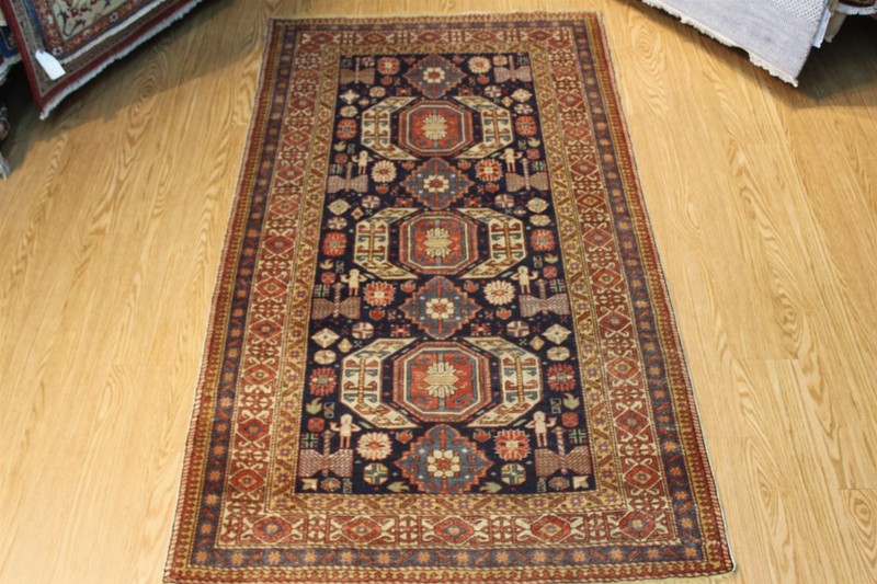 ANTIQUE CAUCASIAN RUG, Authentic Circa 1890's Shirvan 7' x 4' Collectable gallery