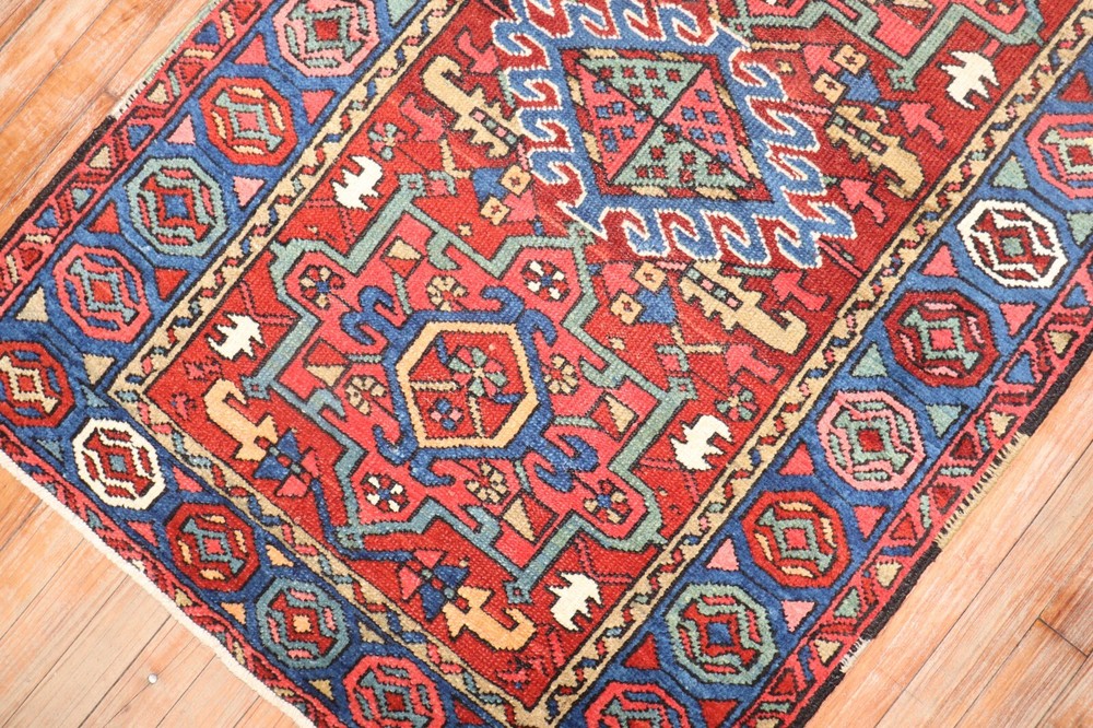 Antique Colorful Karajeh Rug 3'x4'4''