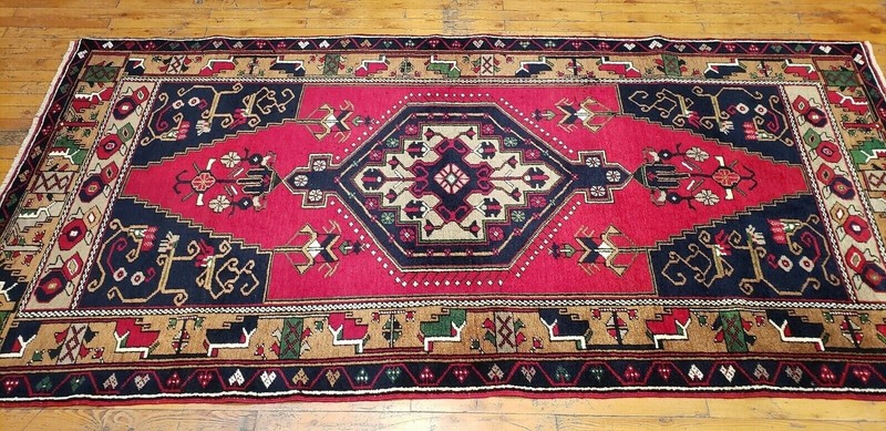 Antique Cr1930-1939s Multi-Colored Wool Pile Tribal Rug 4'x8'3" gallery