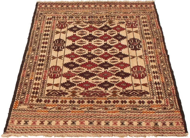 Vintage Hand Woven Area Rug 4'3" x 6'1" Traditional Wool Oriental Carpet gallery