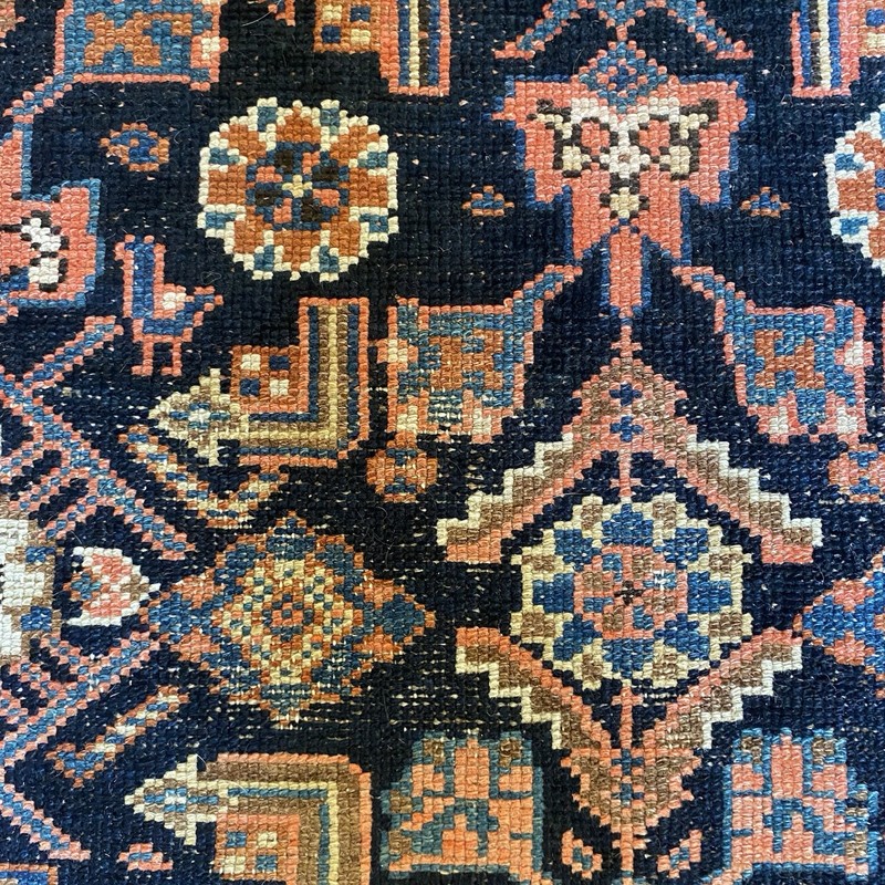 Vintage Rug 4' 7 x 6' 8 Navy Hand Knotted Oriental Rug gallery