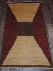 3x5ft. Handmade Modcar Afghan Chobi Wool Rug