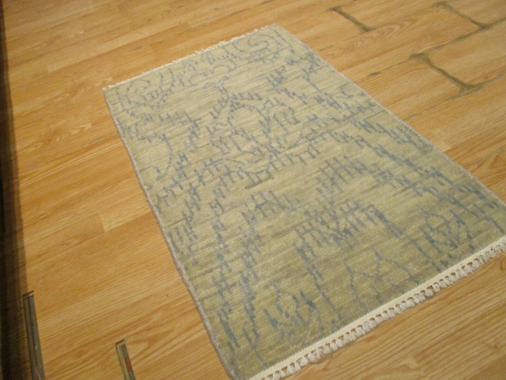 2x3 Modern Agra ABC Collection Handmade-knotted Wool Rug #38