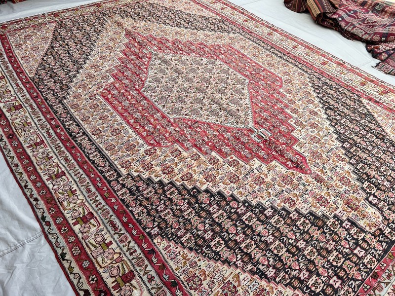 360 X 260 CM Stunning Super Fine Quality Senneh Knots Oriental F;at Weave Kilim gallery