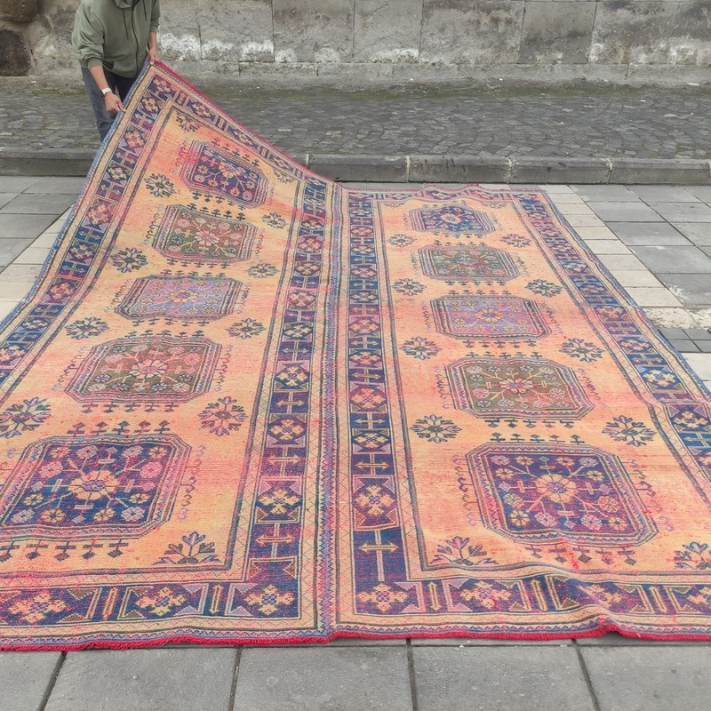 9x12 Turkish Worn Oversized Vintage Area Rug , 9.28 x 12.24 ft Rug 283 x 373 cm gallery