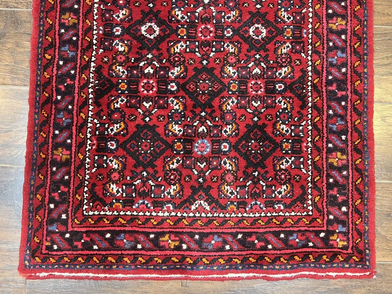 Long Tribal Runner Rug 3x16 Wool Hand Knotted Antique Oriental Carpet Red gallery