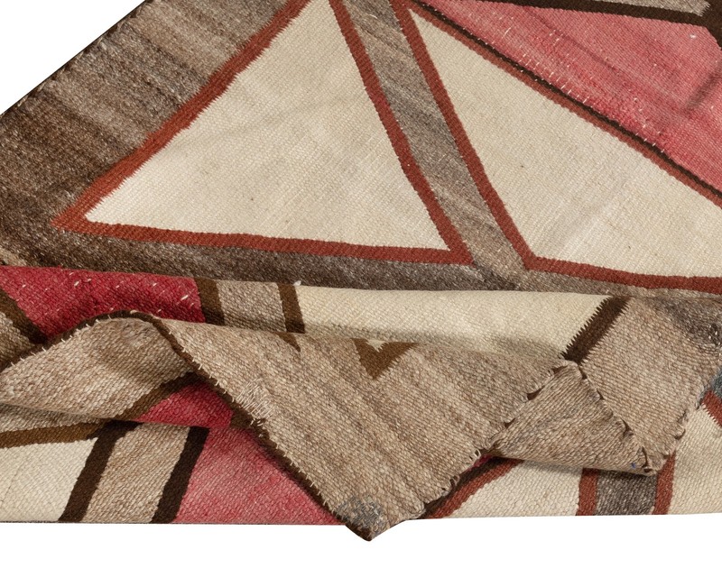 2.9x4.7 Ft Antique Navajo Geometric Rug, Wool, Natural Colors, Circa 1920–1940 gallery