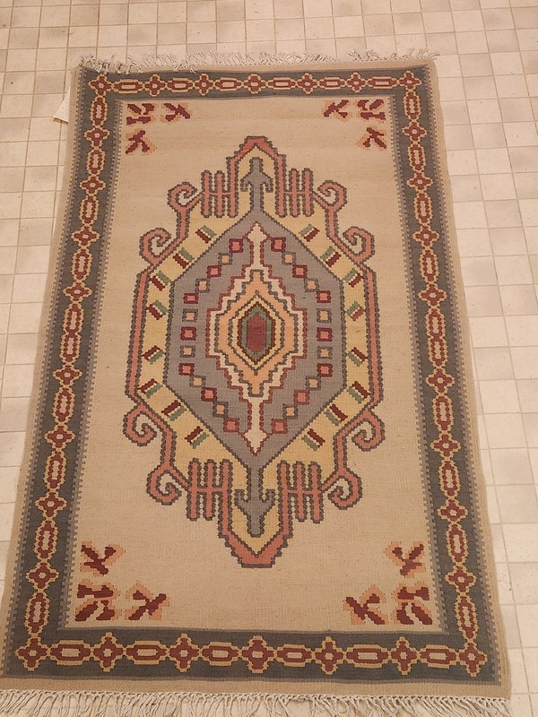 Vintage Turkish Kayseri rug wool & cotton 5'x3' gallery