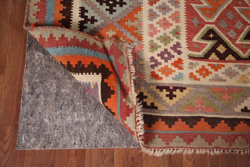 Vintage Hand-Woven Kilim Area Rug 5x10 Ft Geometric Tribal Wool Oriental Carpet gallery