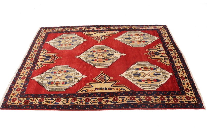 Hand-Knotted Vintage Tribal Oriental Rug Wool Farmhouse Boho Decor Carpet 5X6 ft gallery