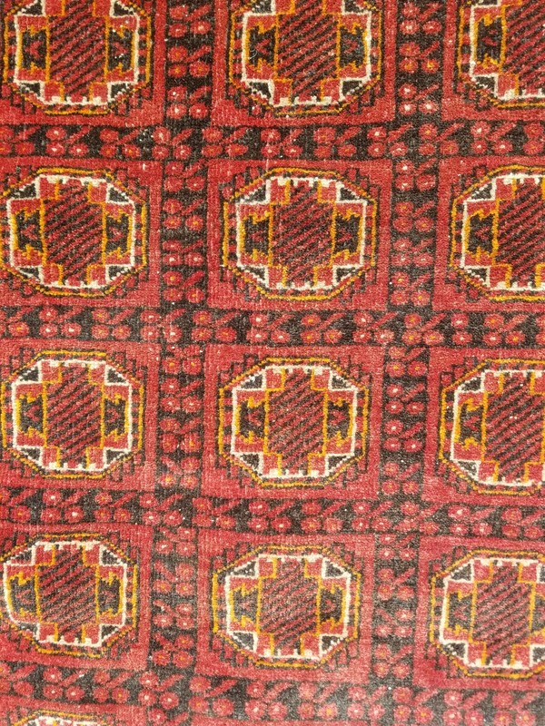Vintage Distressed Hand Made Traditional Oriental Wool Maroon Rug 9.3x2.9ft gallery