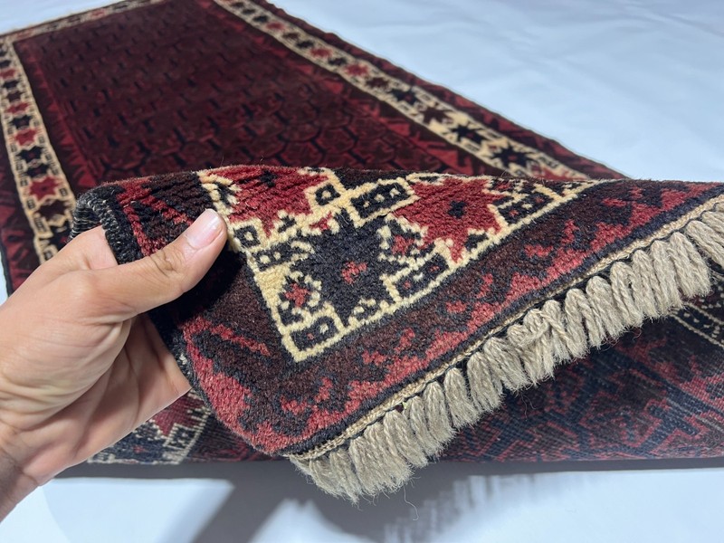 2'3 x 6'0 ft Vintage Turkish Tribal Hand Knotted Wool Rug Geometric Nomadic Rug gallery