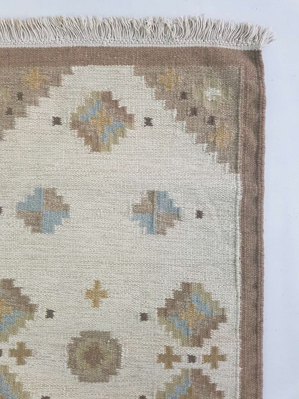 Vintage Handmade Traditional Geometric Brown Beige Kilim Rug Carpet 151x81cm gallery