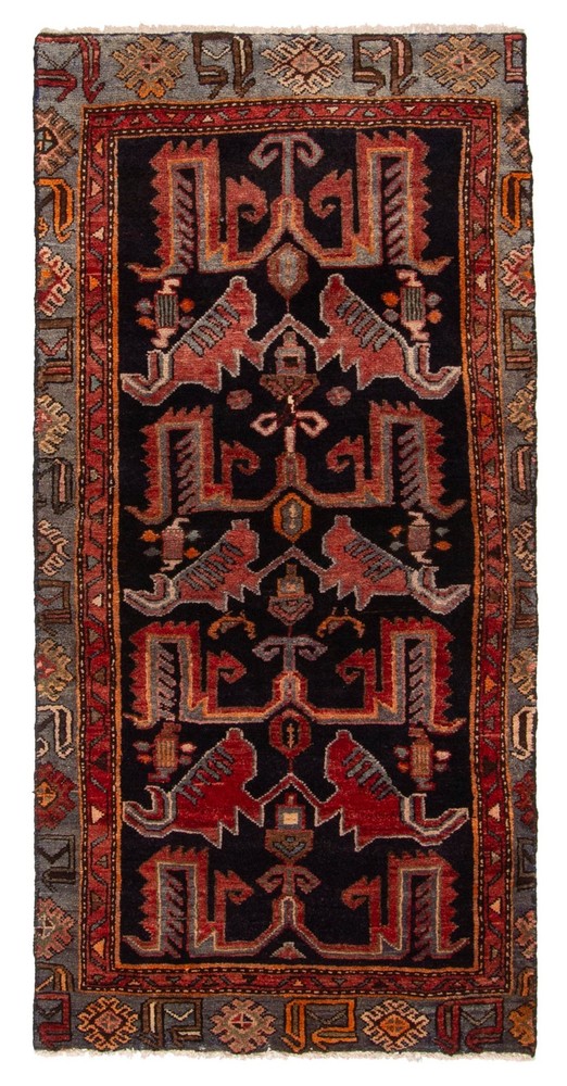 Vintage 3'3" x 6'6" Traditional Hand Knotted Vegetable Dye Wool Area Rug